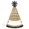Big Dot of Happiness Pop, Fizz, Clink! Cone Party Hats - 2026 New Year's Eve Resolution Cone Party Hat for Kids and Adults - Set of 8 (Standard Size)
